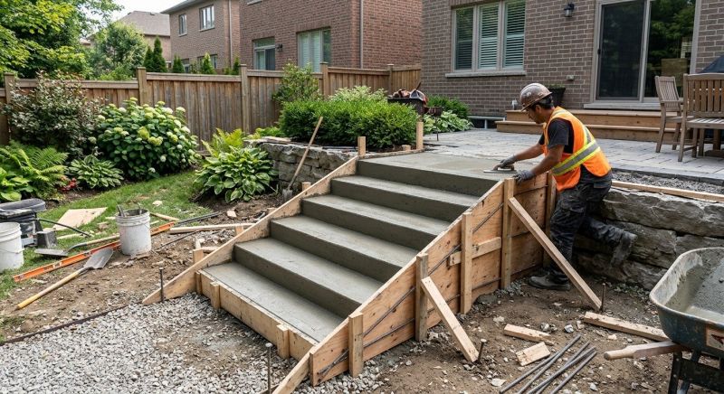 Poured Steps Installation in Sacramento, CA