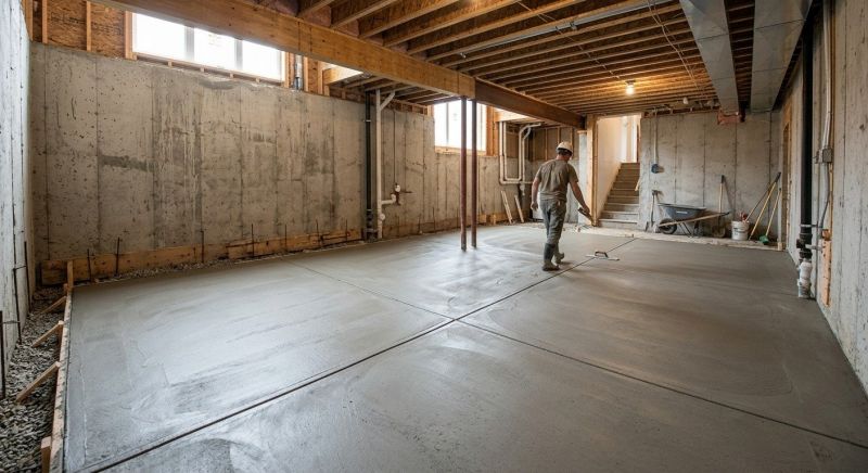 Basement Concrete Installation in Fredericksburg, VA
