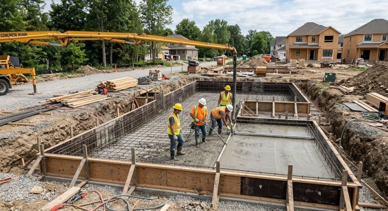 Poured Foundation Installation in Fredericksburg, VA